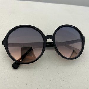 Black Round Ombre 58 MM Diane von Furstenberg Sunglasses